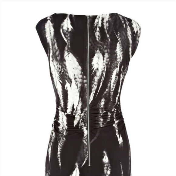 Karen Millen Multicolor Feather Print Dress - Picture 3 of 4